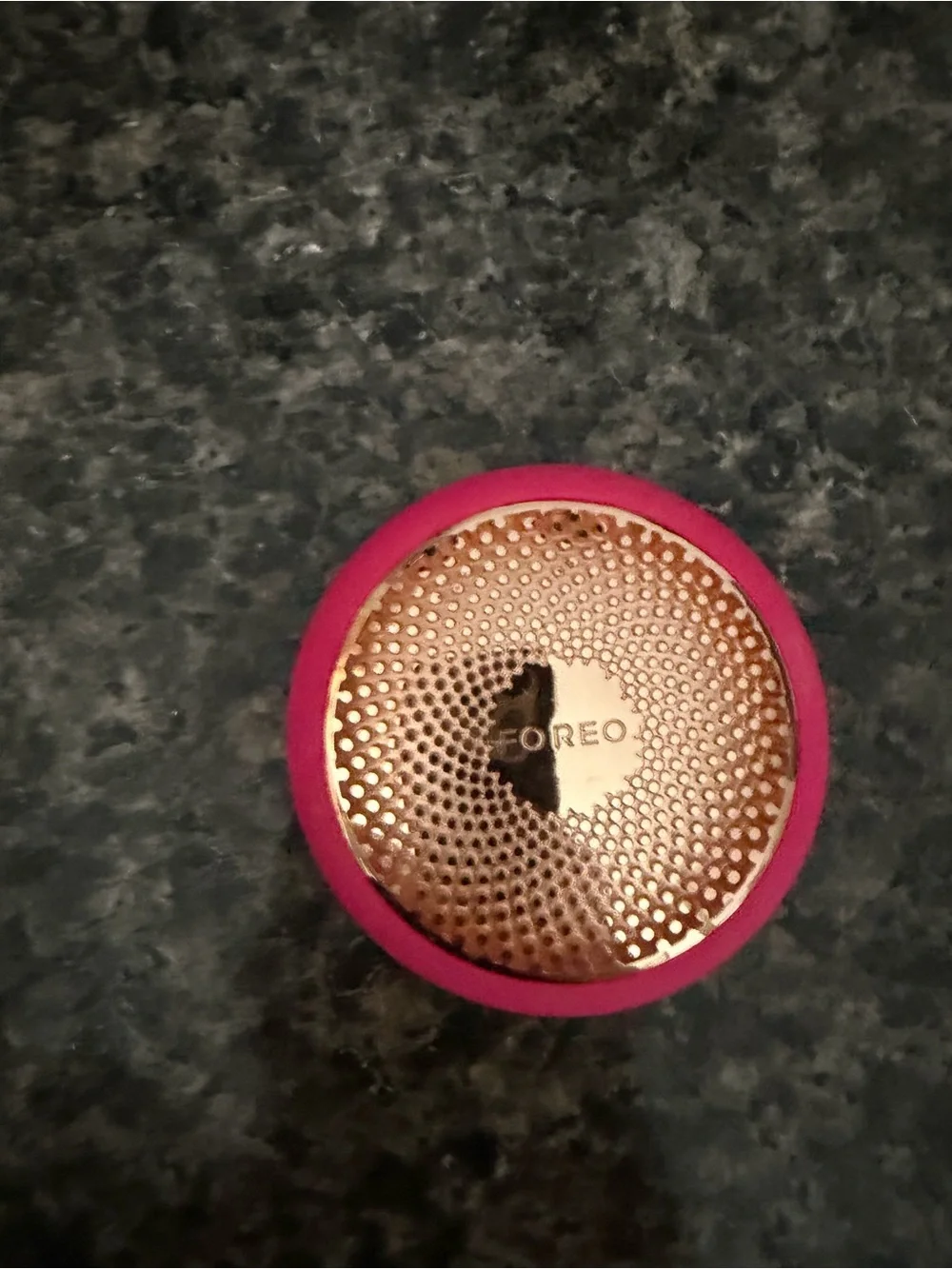 FOREO Mini Facial Device - Hot Pink with Rose Gold Plate